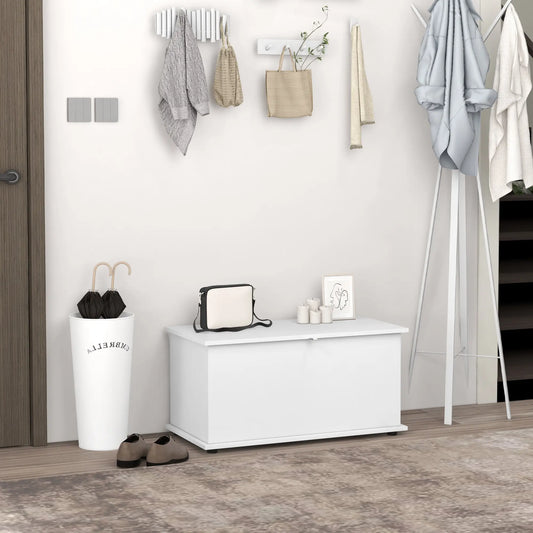 31.5" Storage Chest, Flip-Top Lid, Entryway Bench, Oak Storage Cabinets White at Gallery Canada