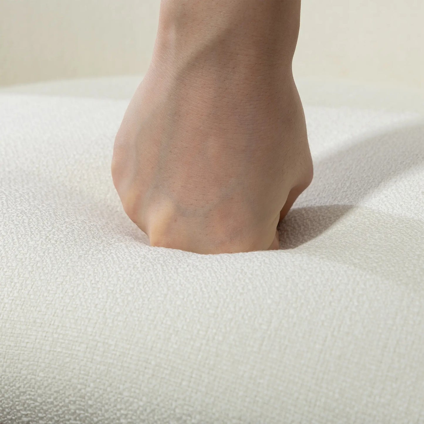 Set of 2 Counter Height Barstools, Upholstered Linen, Cream White Bar Stools at Gallery Canada