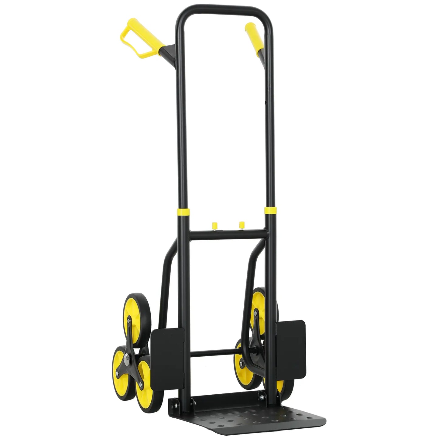 6-Wheels Stair Climber Cart, Foldable Steel, 264lbs Capacity, Yellow Folding Hand Trucks at Gallery Canada