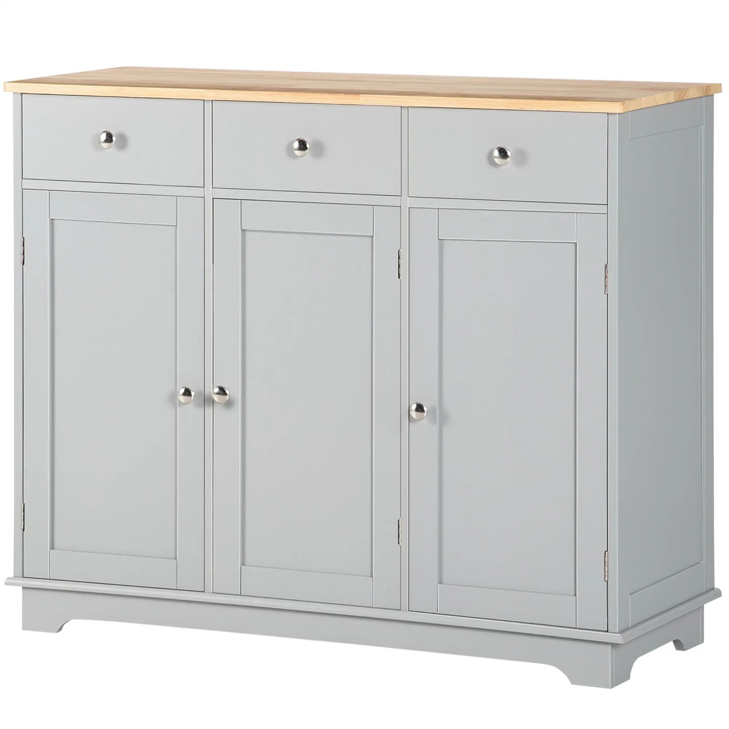 Modern Sideboard, Buffet Cabinet with Storage, Drawers, Adjustable Shelves, Grey Bar Cabinets at Gallery Canada