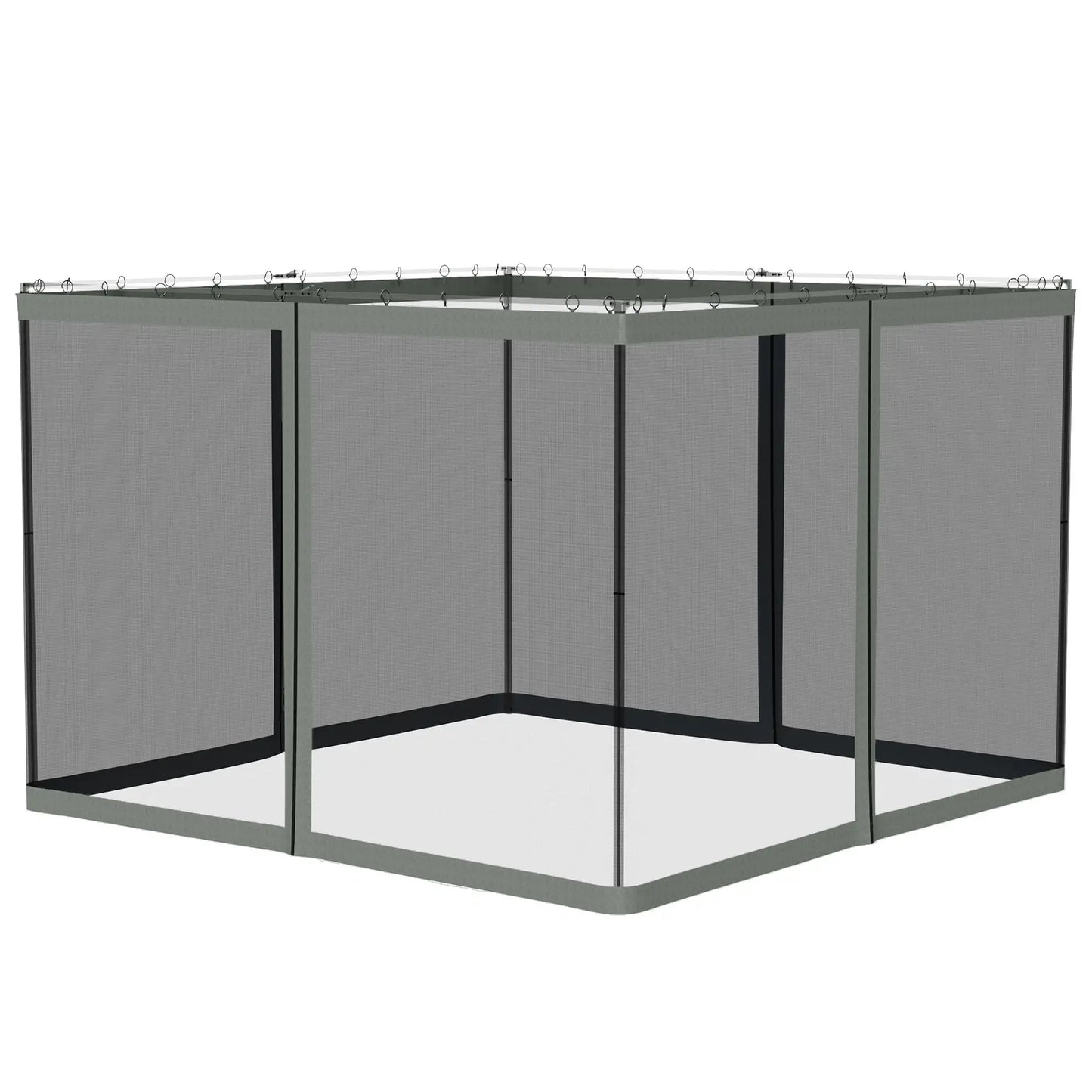 Replacement Mosquito Netting, 10' x 10', Black, Dark Grey Gazebo Sidewalls at Gallery Canada