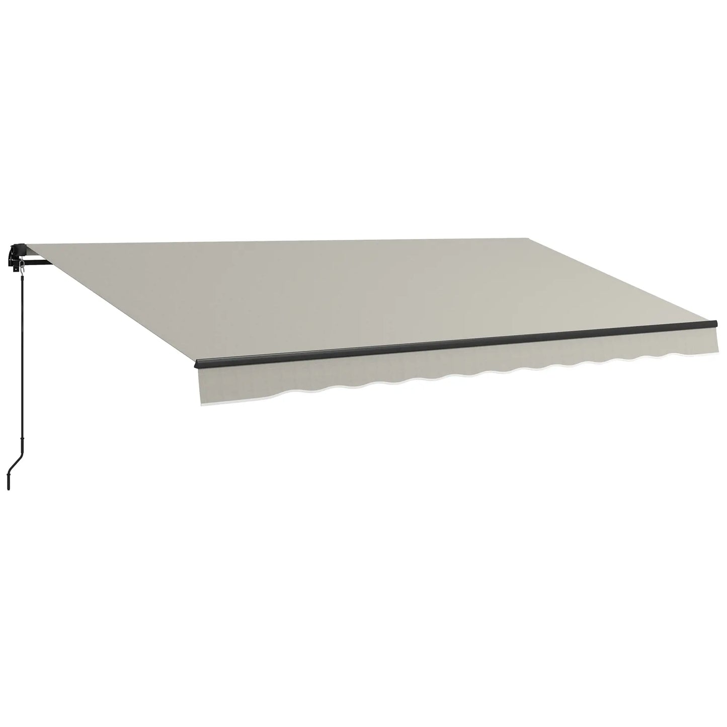 15' x 10' Retractable Awning, UV Resistant Sunshade Shelter, Light Grey Window Awnings at Gallery Canada