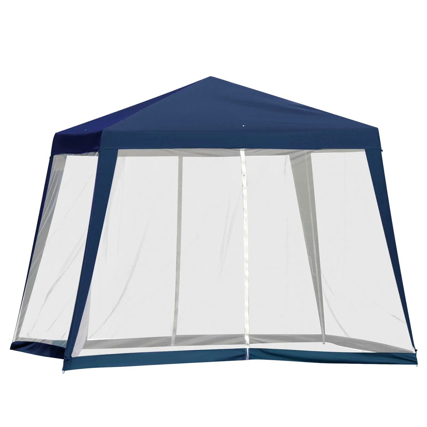 10x10ft Party Tent Canopy with Netting, Outdoor Gazebo, Blue Canopy Tents at Gallery Canada