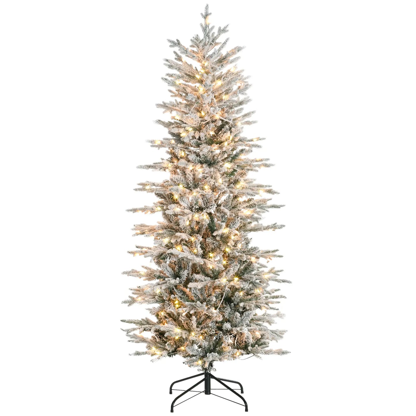 6' Pre Lit Artificial Christmas Tree, Snow Branches, Warm White Lights, Arctic Fir Pre Lit Christmas Trees at Gallery Canada