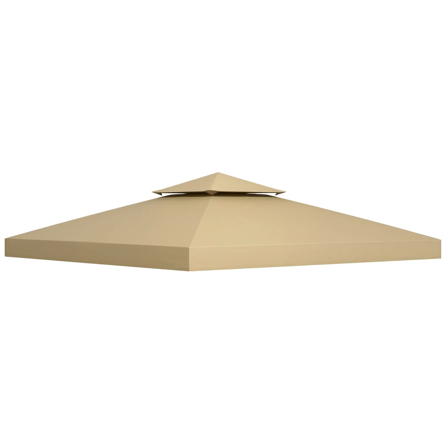 10' X 10' Square 2-Tier Gazebo Canopy Replacement Top, Beige Gazebos at Gallery Canada