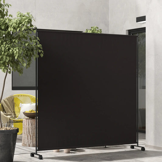 Outdoor Room Divider with Wheels, Privacy Screen for Patio, 6ft Tall Side Awnings Black at Gallery Canada