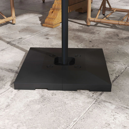 4 Piece Heavy Duty Square Offset Umbrella Stand, 264Lbs Sand, 176Lbs Water Umbrella Bases Black at Gallery Canada