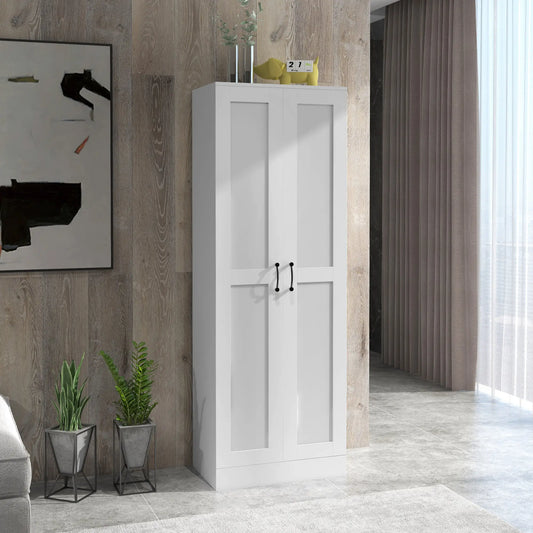 69 Pantry Cabinet, Kitchen Storage with Soft Close Doors, Adjustable Shelves, White Kitchen Pantry Cabinets White at Gallery Canada