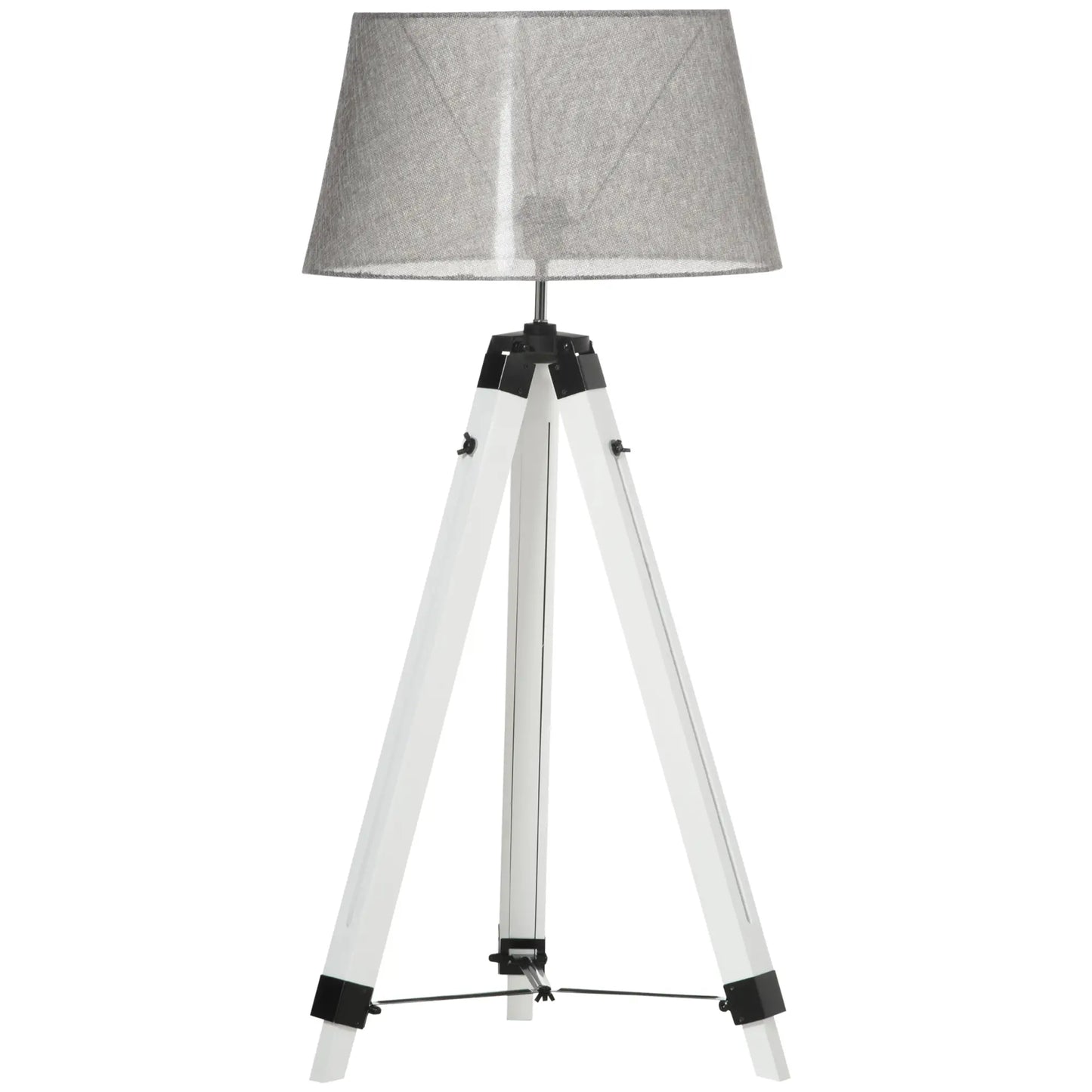 Adjustable Height Wooden Floor Lamp, E26 Base, and Grey, White Floor Lamps & Ceiling Fan Lights at Gallery Canada