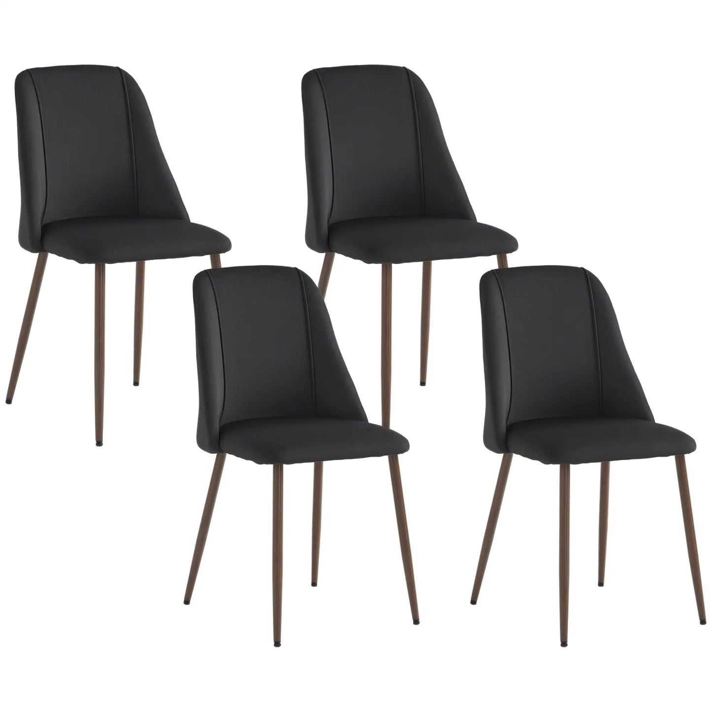 Upholstered Dining Chairs Set of 4, Velvet Accent, Black Bar Stools at Gallery Canada