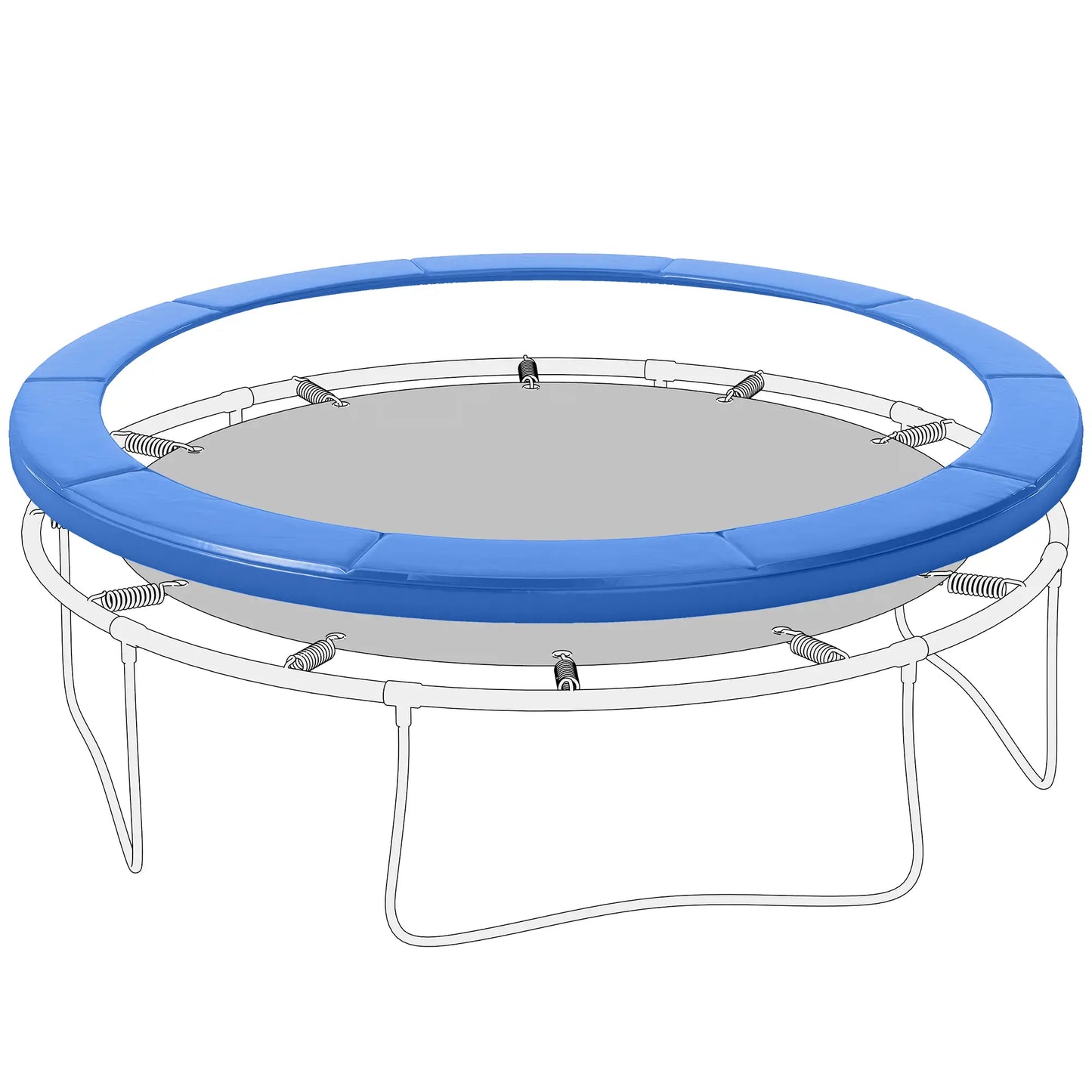 14FT Trampoline Pad Replacement, Φ168 Spring Cover, Water-Resistant, Blue Trampolines at Gallery Canada