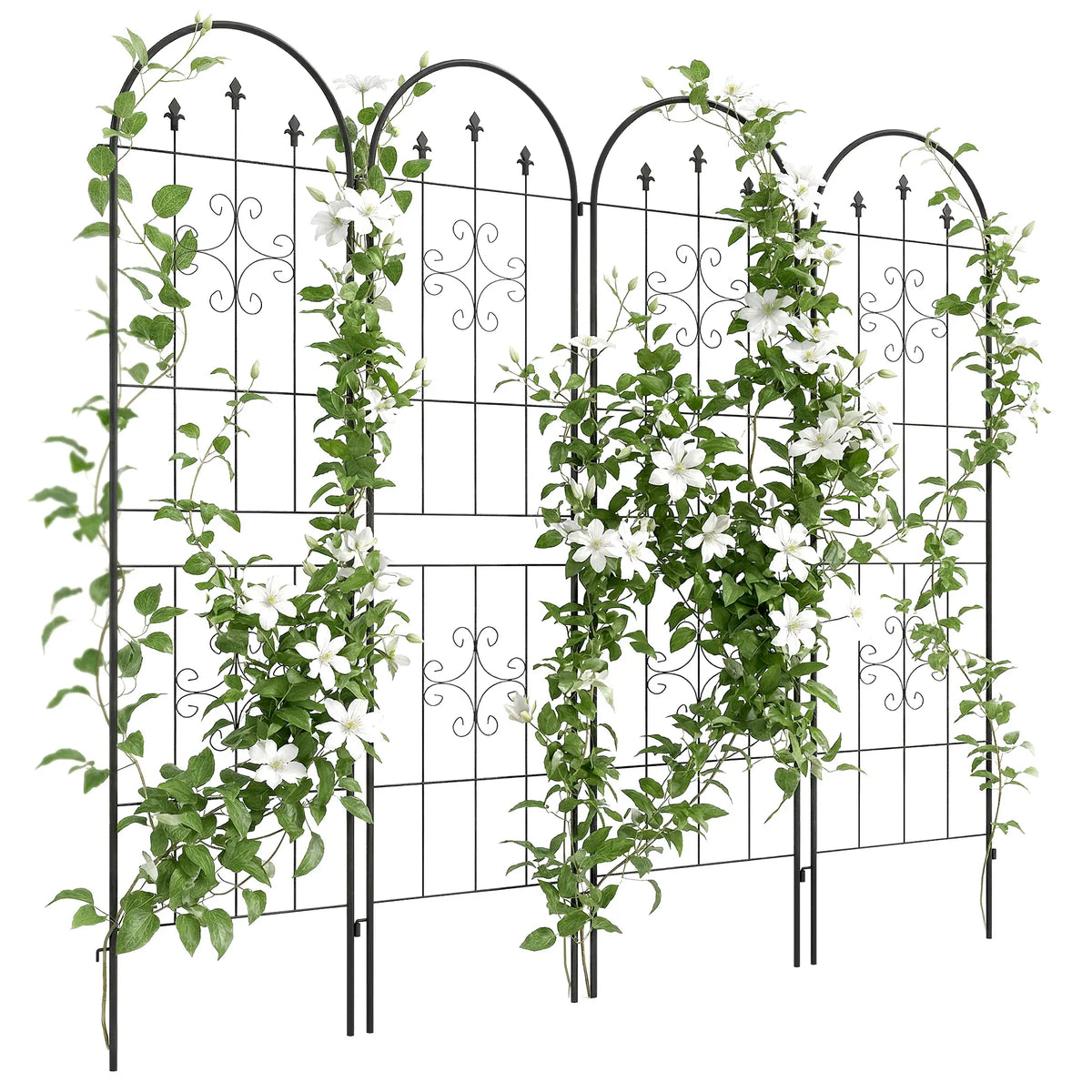 Metal Trellis Set of 4, Garden Support for Climbing Plants, Arrow Design Plant Stands at Gallery Canada