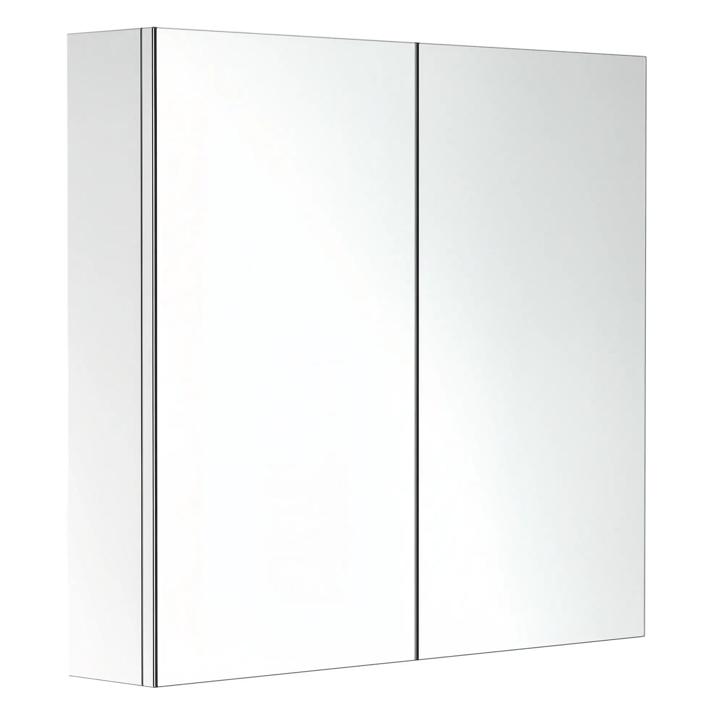 Wall Mounted Mirror Cabinet, Bathroom Medicine Cabinet, 2 Doors, 3-Tier Shelving, Silver Mirror Medicine Cabinets at Gallery Canada