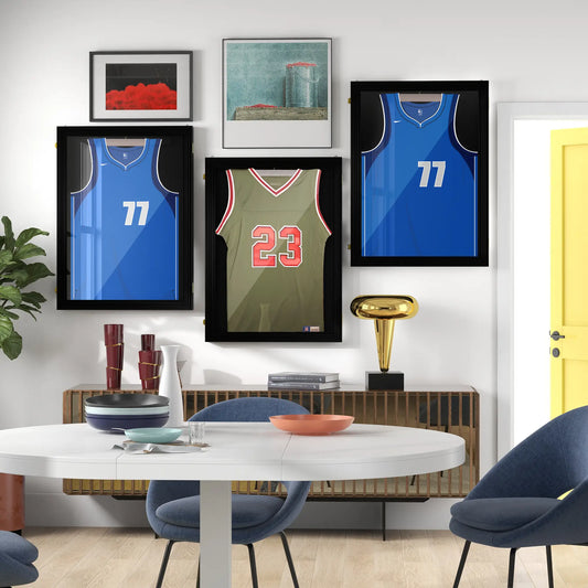 Jersey Display Frame Set, Acrylic Sports Shirt Shadow Box, 23.5" x 31.5", Black Jersey Display Cases Black at Gallery Canada