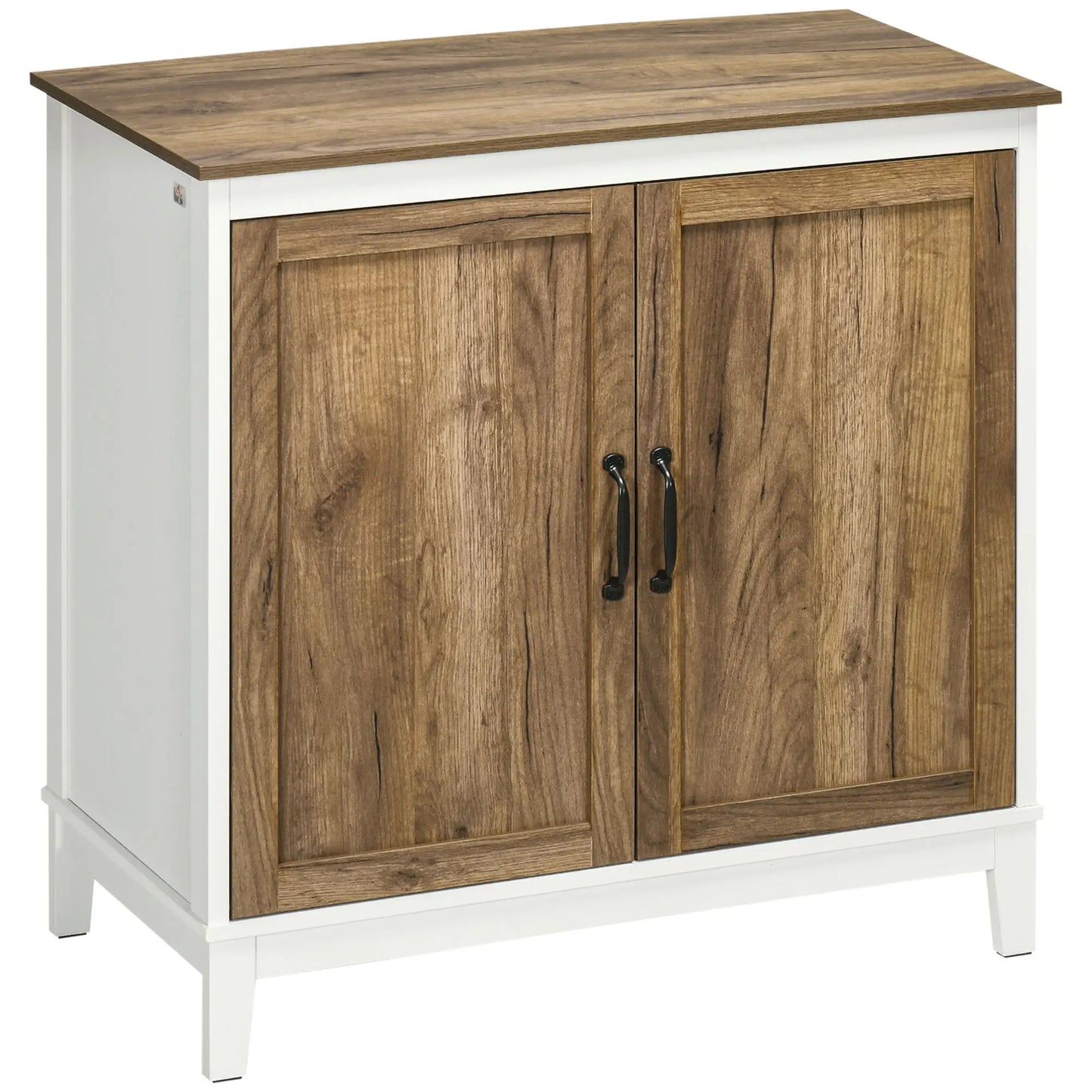 Farmhouse Sideboard, Storage Cabinet, 2 Doors, Shelves, 30.9" x 15.4" x 30.9", Dark Oak