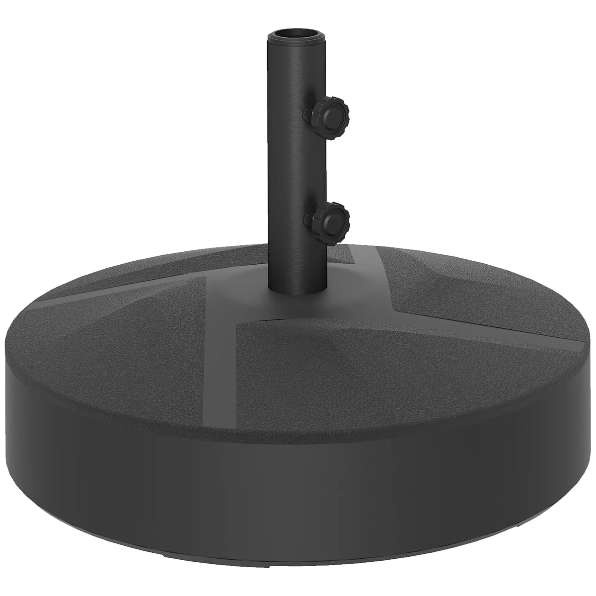 Heavy Duty Outdoor Umbrella Stand Base, Sand Water Filled, Φ22" x 15.7" H, Black Umbrella Bases at Gallery Canada