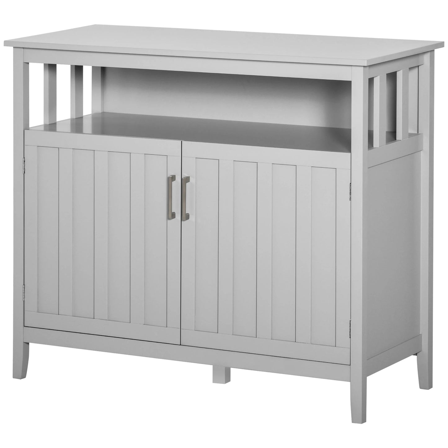 Sideboard Buffet Cabinet, 2 Doors, Adjustable Shelves, Kitchen Dining, Grey Bar Cabinets at Gallery Canada
