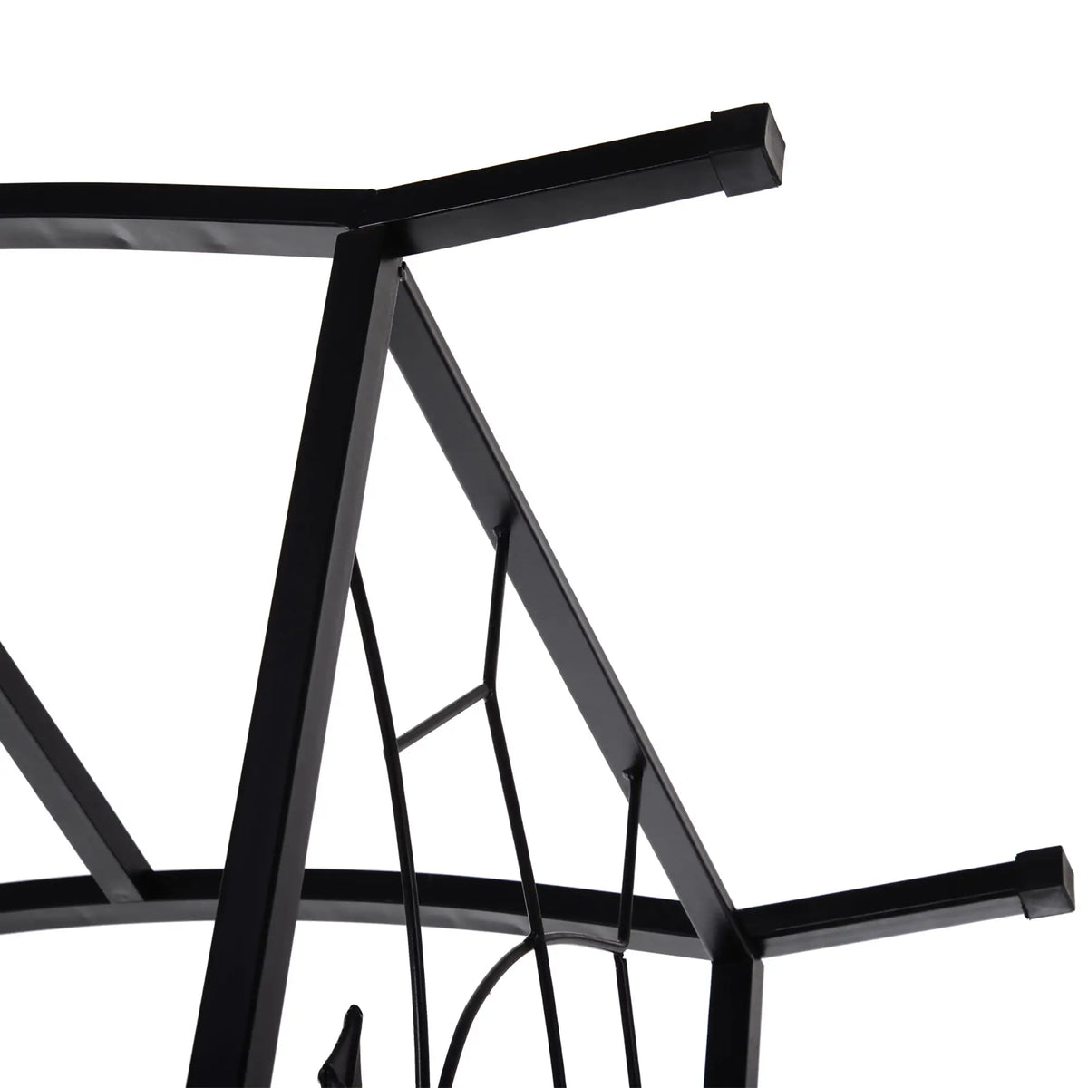 Metal Trellis Garden Arch Arbor, Lucky Leaf Clover Gate, Black Garden Arches at Gallery Canada