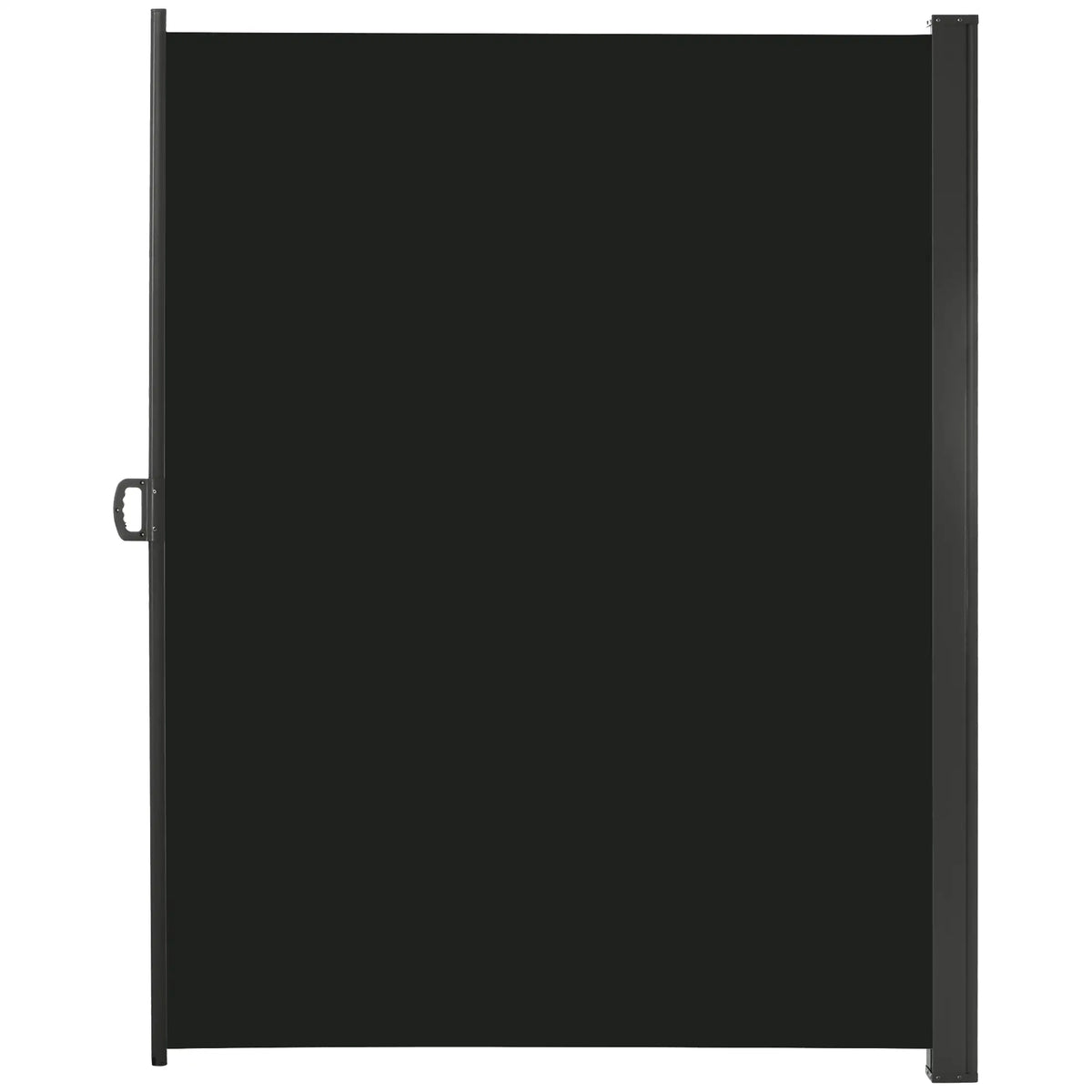 118" x 79" Retractable Side Awning, Outdoor Folding Privacy Screen, UV & Wind Resistant, Black Side Awnings at Gallery Canada