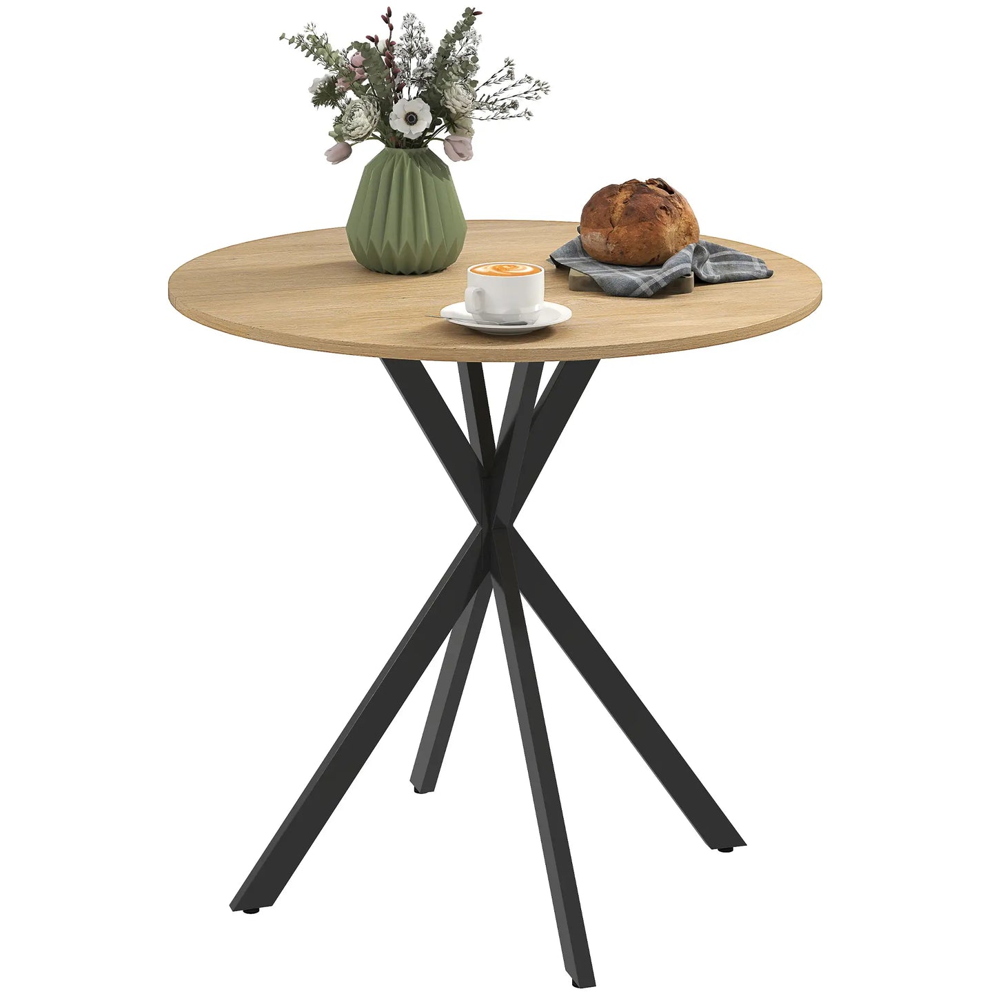 31.5" Industrial Round Dining Table - White Oak Dining Tables at Gallery Canada