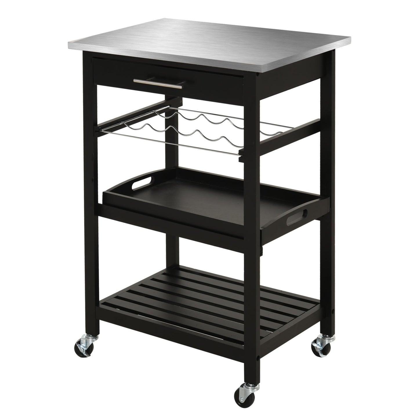 Room Essentials Portable Stainless Steel Top Kitchen Cart with Storage Drawer 3-Tier at Gallery Canada