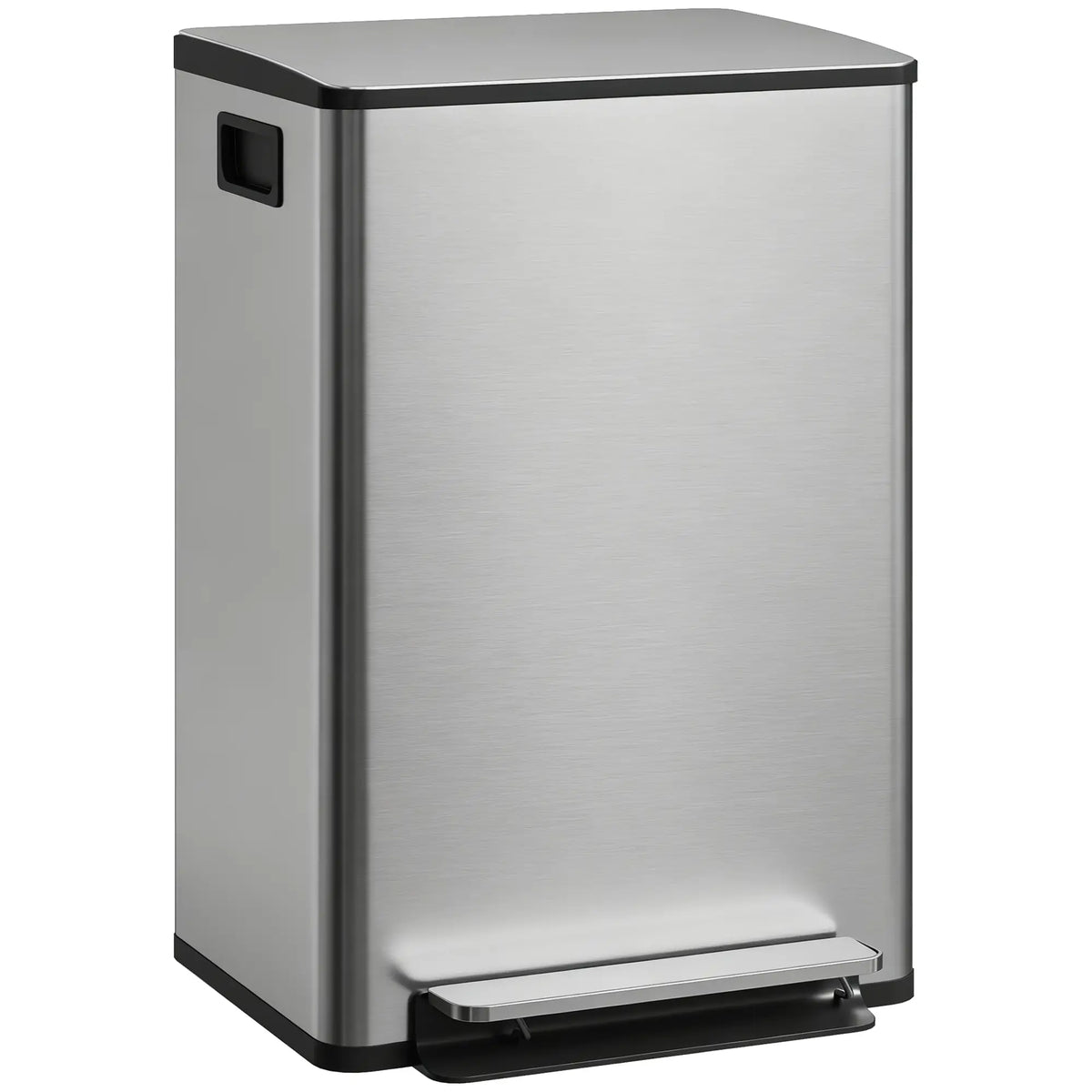 Trash Can with Soft-Close Lid, Garbage Can with Removable Inner Bucket for Kitchen 13.2gal, Silver Household Supplies at Gallery Canada