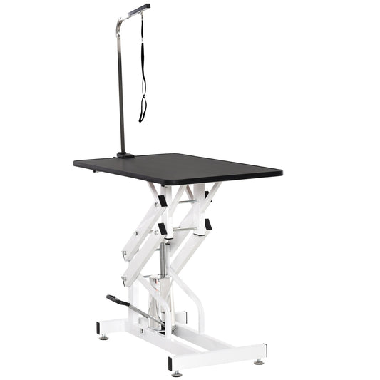 Pet Grooming Table, Height Adjustable Dog Grooming Table with Arm, Noose and Non-Slip Grooming Table, Black - Gallery Canada
