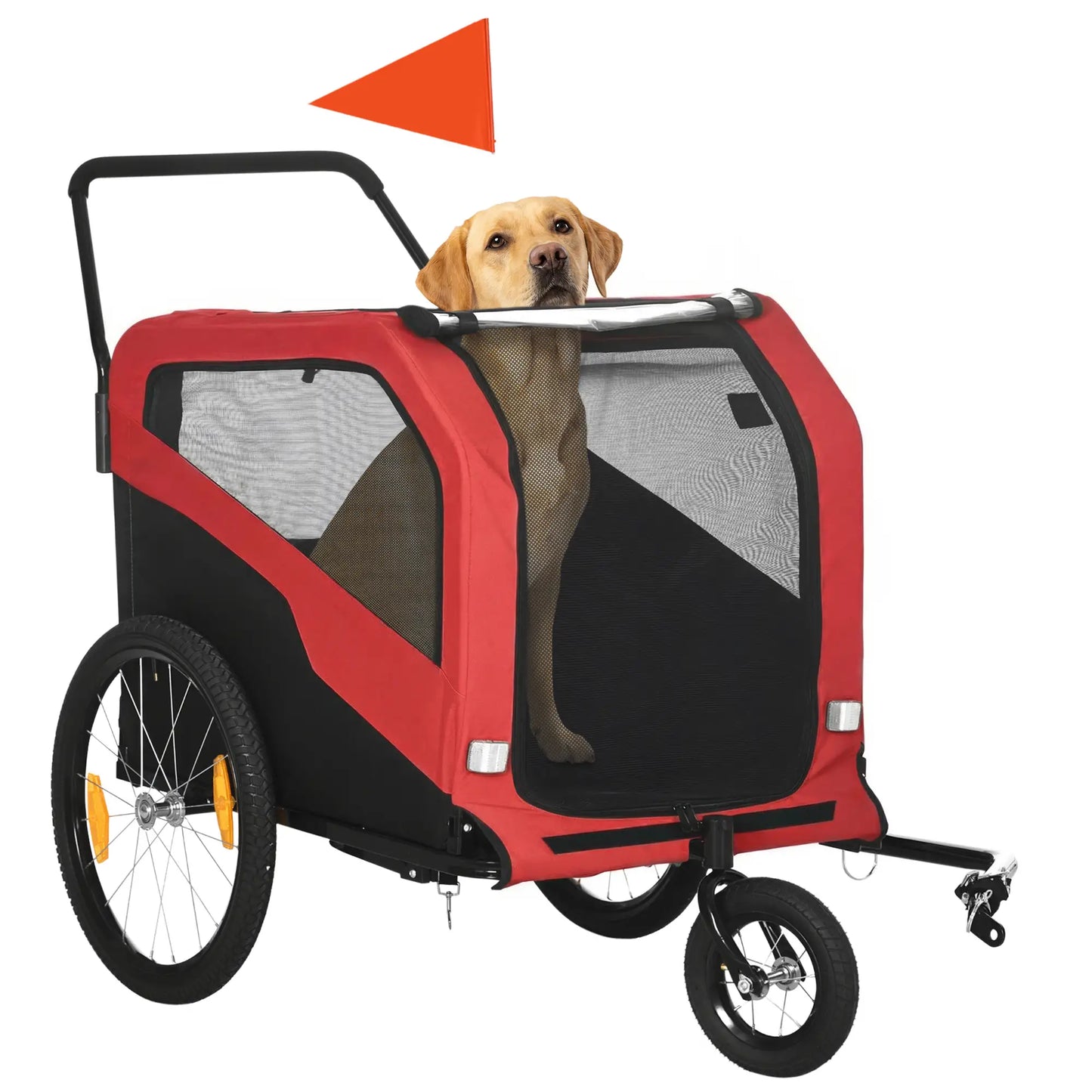 2-in-1 Dog Bike Trailer, Large, Red Dog Bike Trailers & Strollers at Gallery Canada