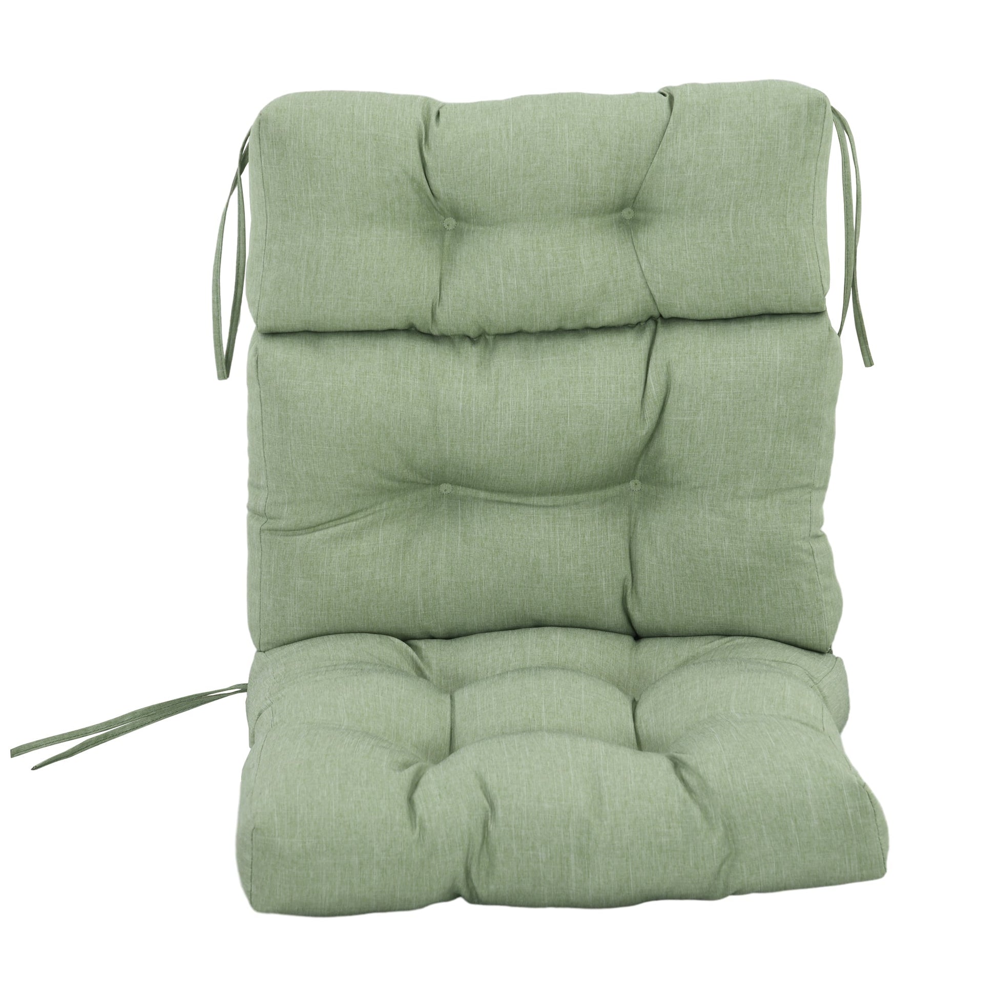 Outdoor Patio Chair Seat/Back Chair Cushion Replacement, Tufted Pillow with Thick Filling and String Ties, Light Green at Gallery Canada