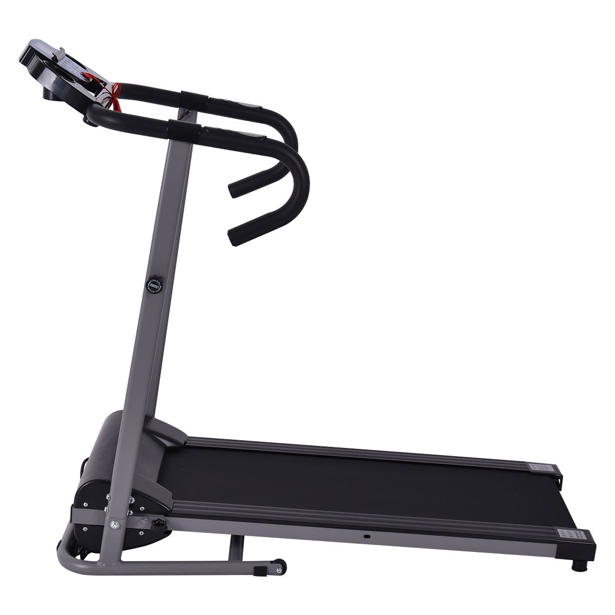 Electric Foldable Treadmill with LCD Display and Heart Rate Sensor, Black at Gallery Canada