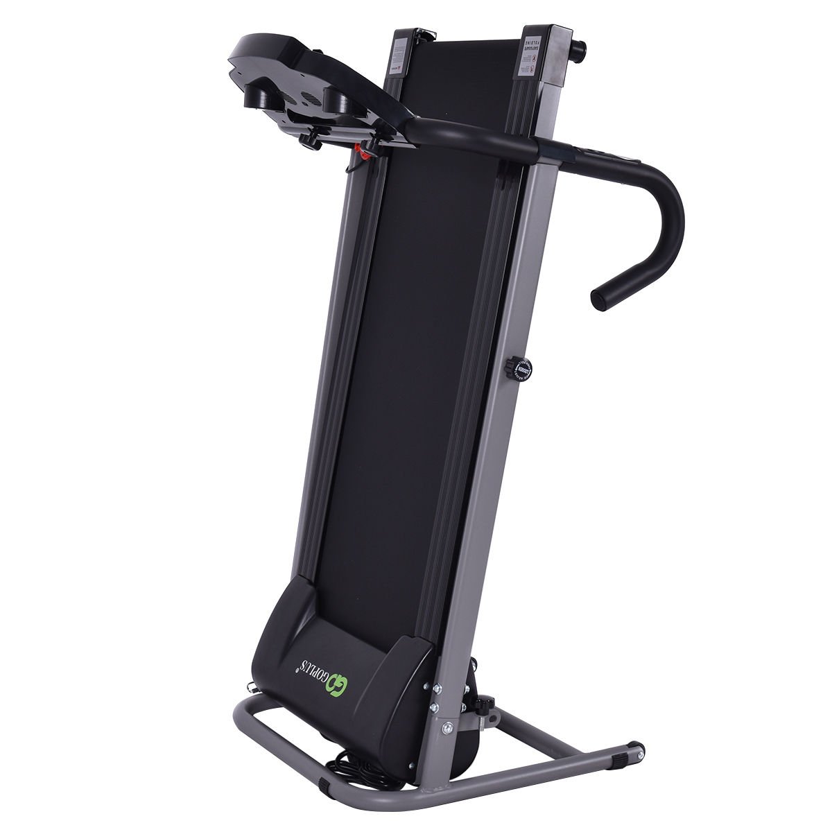 Electric Foldable Treadmill with LCD Display and Heart Rate Sensor, Black at Gallery Canada