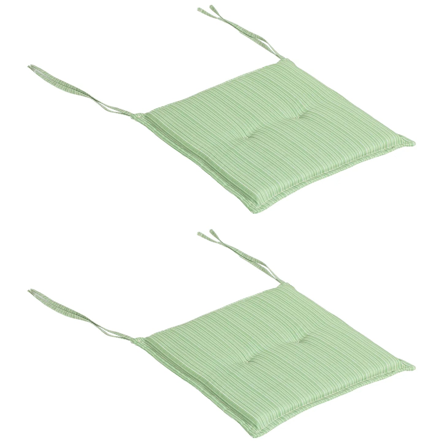 2-Piece Seat Cushion Set, Outdoor Patio Chair, Button Tufted, Green Patio Chair Cushions at Gallery Canada