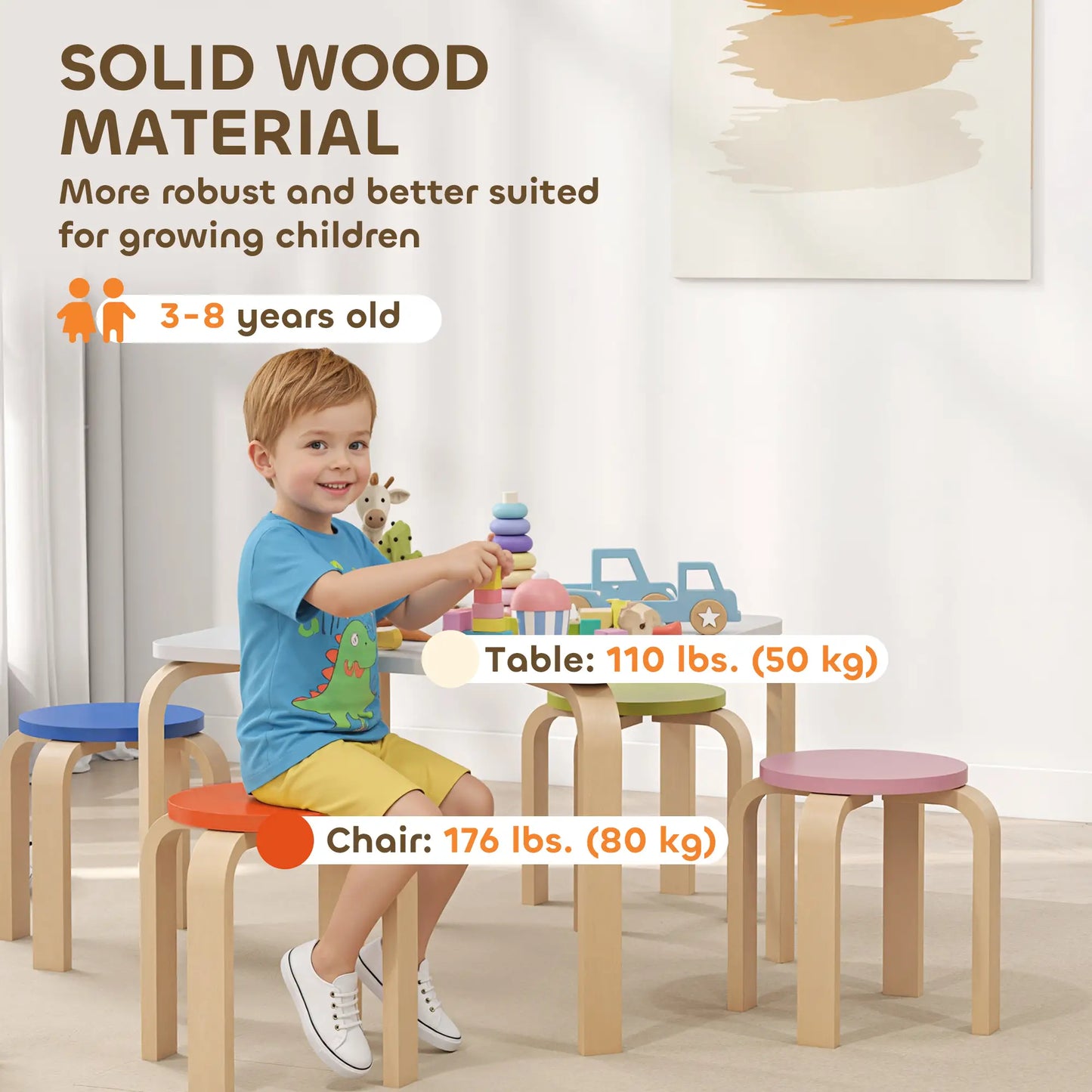 Kids Table and Chair Set, 5-Piece Children Furniture Kids Table Sets at Gallery Canada