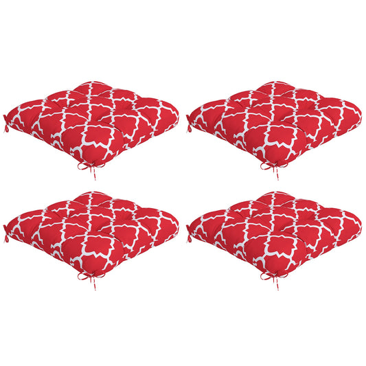 4-Piece Seat Cushion Pillows Replacement, Patio Chair Cushions Set with Ties for Indoor Outdoor - Gallery Canada