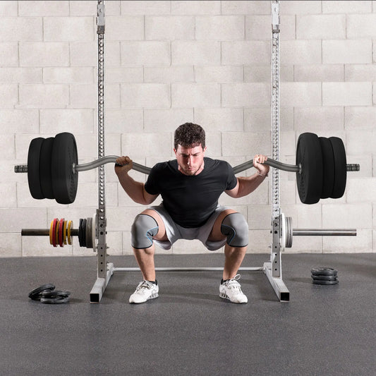 50LBS Barbell Weight Set, Adjustable with Curl Bar, Home Gym Dumbbells & Barbells Black at Gallery Canada