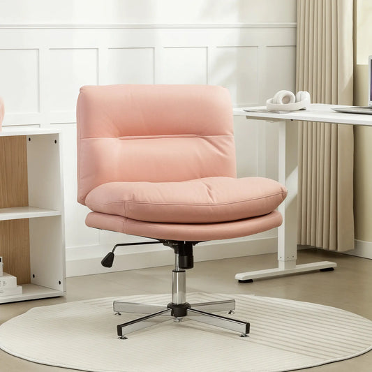 Armless Office Chair, Adjustable Height, Tilt Function, Pink Task Chairs Pink at Gallery Canada