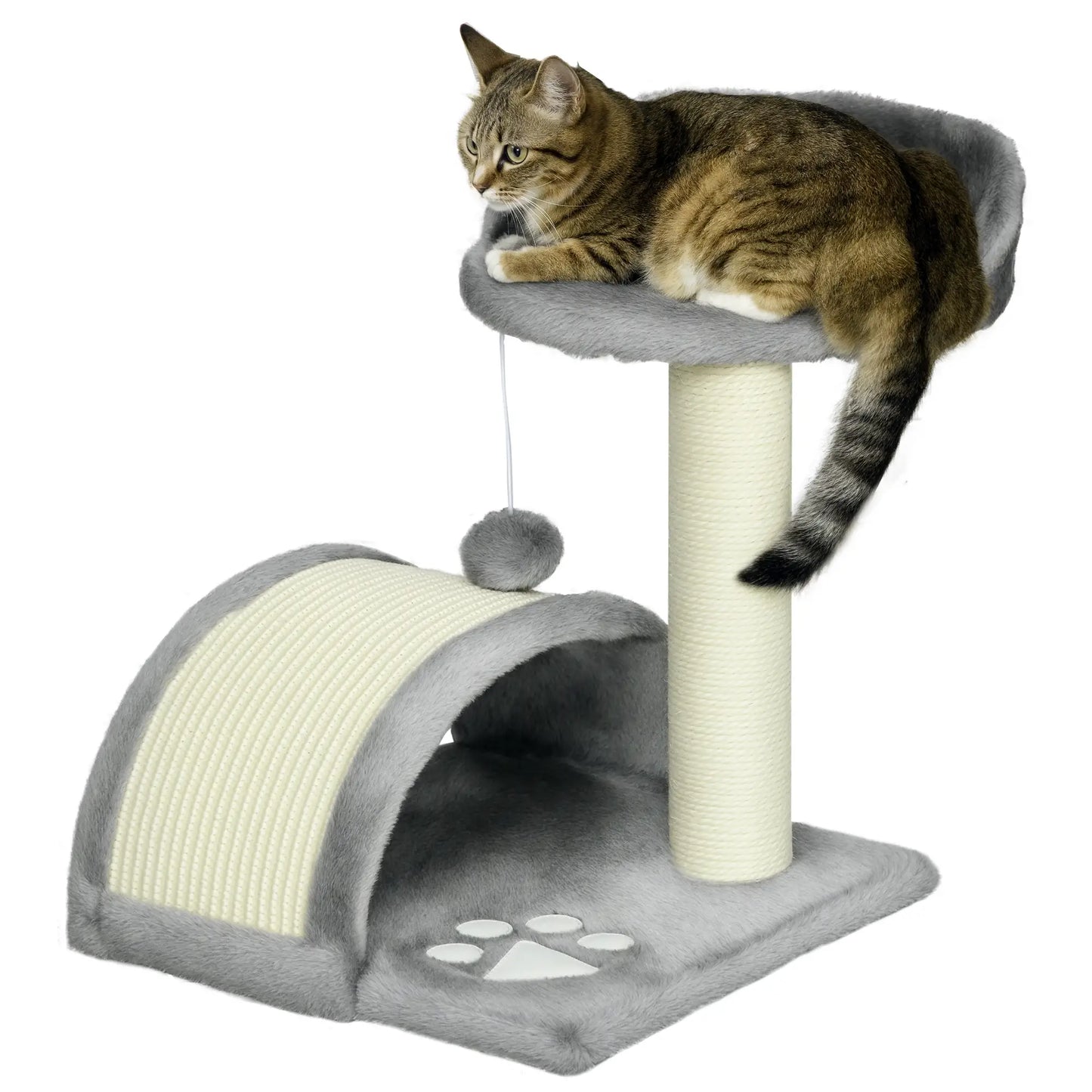 17" Cat Scratching Tree, Kitty House, Kitten Activity Centre, Grey Cat Posts at Gallery Canada