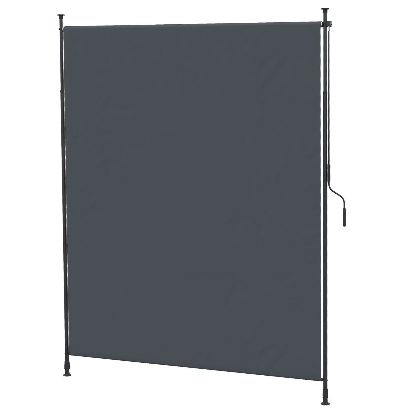 7' x 10' Retractable Patio Awning, Manual Outdoor Privacy Screen, UPF40+ Water-Resistant, Grey Retractable Side Awning at Gallery Canada