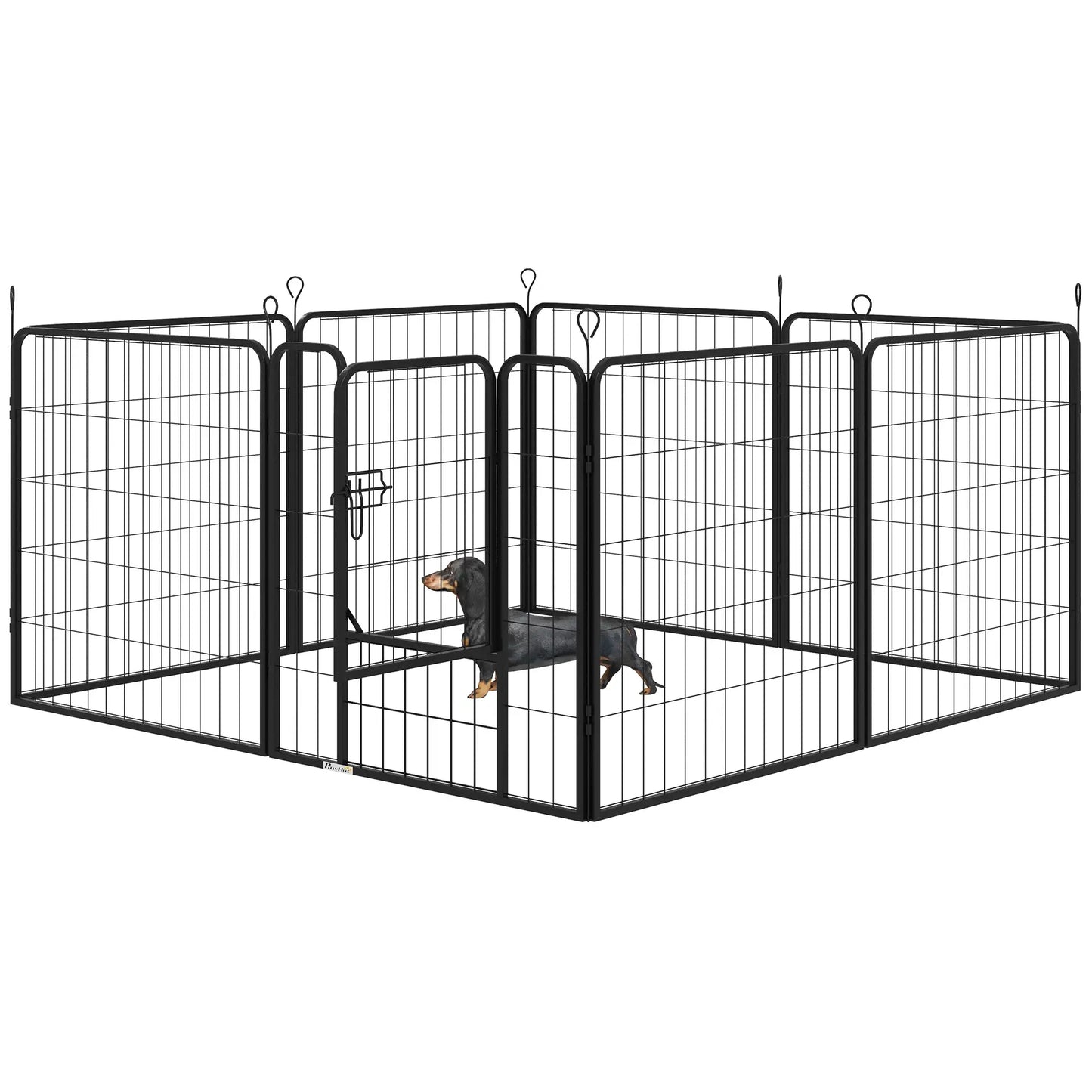8 Panel Pet Playpen, Heavy-Duty Metal, Foldable, Indoor Outdoor, 31.5"H Houses, Kennels & Pens at Gallery Canada