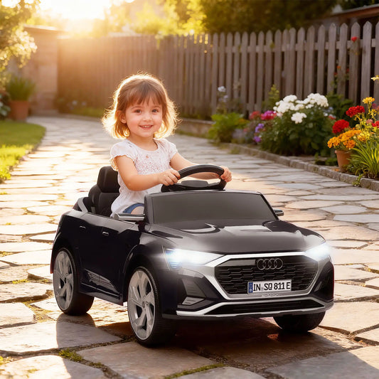12V Kids Electric Car, Audi Q8 E-Tron Sportback, Remote Control, Black Electric Toy Cars Black at Gallery Canada