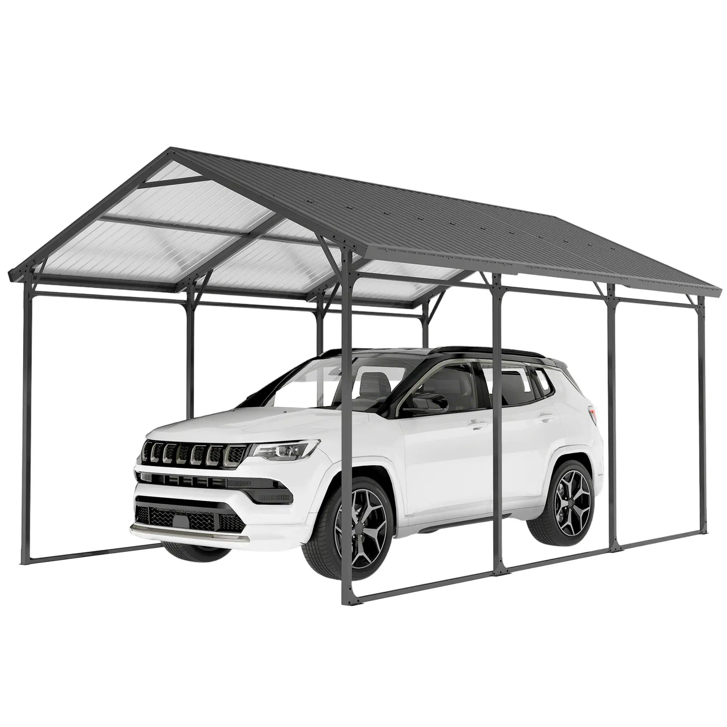 10 x 15ft Metal Carport, Heavy-Duty Canopy With Reinforced Steel Frame Car Shelters at Gallery Canada
