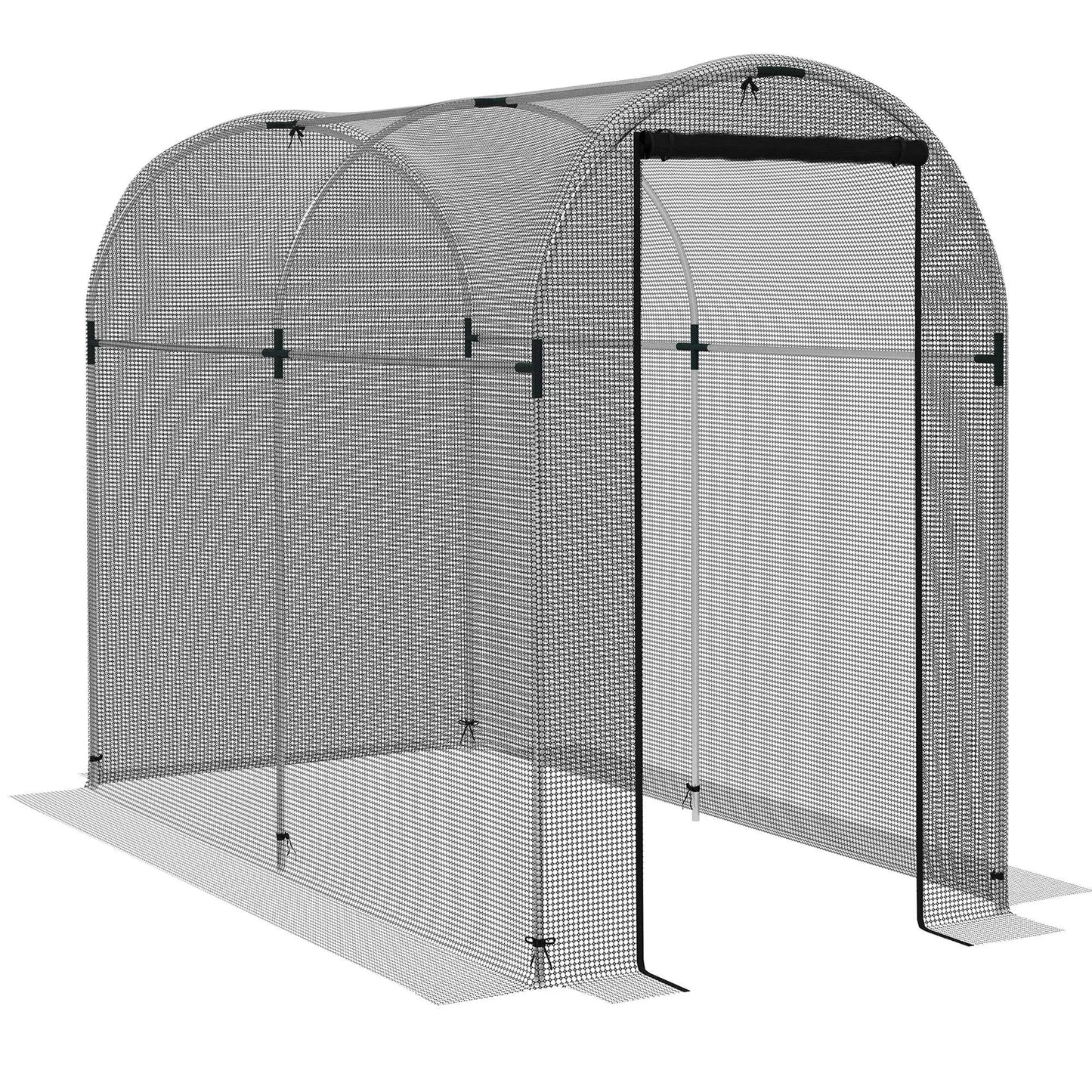Galvanized Steel Crop Cage, Plant Protection Tent, 4' x 8', Black Walk In Greenhouses at Gallery Canada