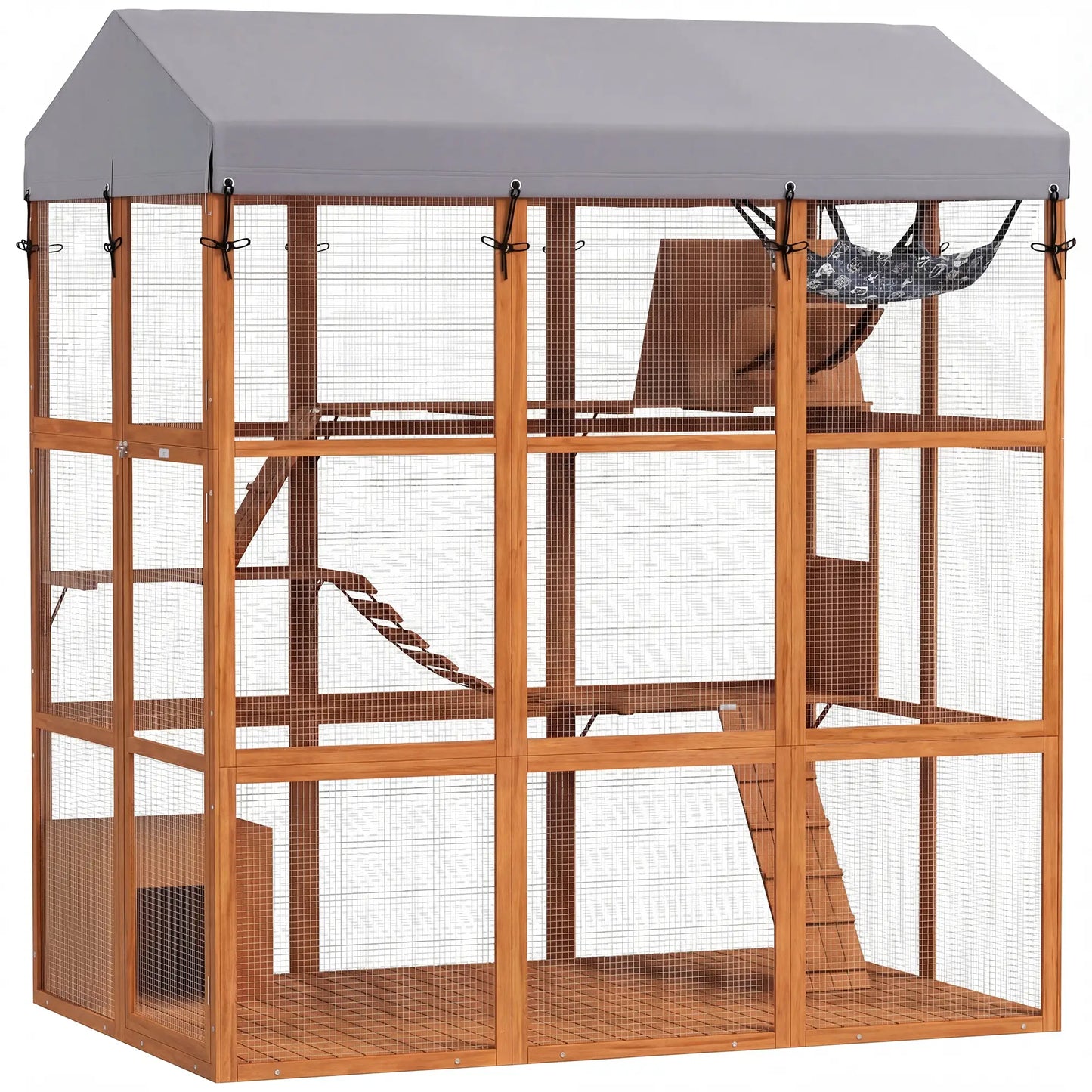 81"H Catio Outdoor Enclosure, Prevents Escaping, Easy Cleaning, Orange Outdoor Cat Enclosures at Gallery Canada