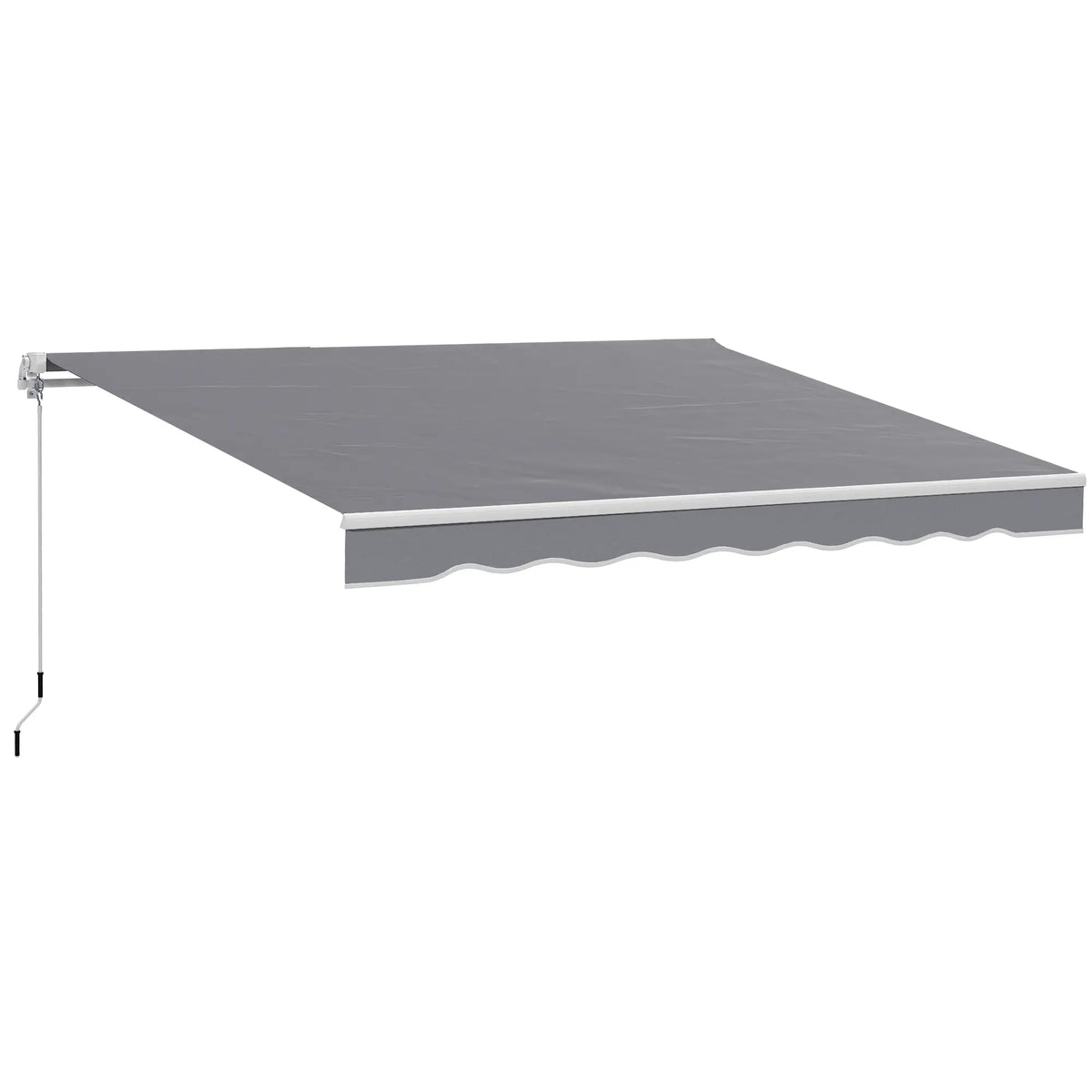 8' x 7' Retractable Awning, UV Water-Resistant Fabric, Dark Grey Patio Awnings at Gallery Canada