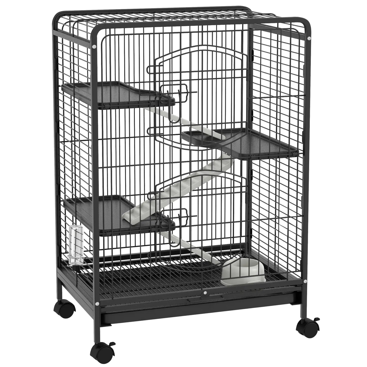 4-Tier Small Animal Cage, Rabbit Ferret Chinchilla Playpen, 24" x 17" x 37" Houses & Habitats at Gallery Canada