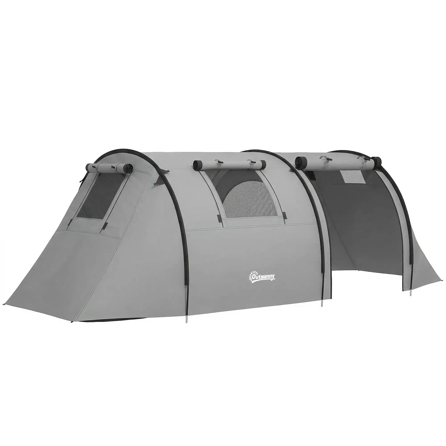 3-4 Person 2 Room Camping Tent 3000mm Waterproof, Grey Camping Tents at Gallery Canada