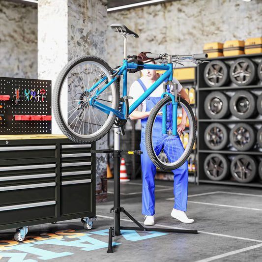 Bicycle Repair Stand, Max 88 lbs, Height Adjustable, Foldable, 360° Rotatable Bike Repair Stands Black at Gallery Canada