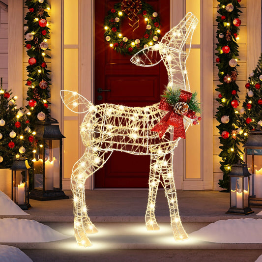 Lighted Christmas Reindeer Decorations, 50 LED Lights, Outdoor Yard Christmas Decor & Accessories Options at Gallery Canada