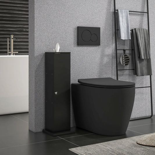 Small Toilet Paper Cabinet, Bathroom Corner Storage, Black Bathroom Cabinets Black at Gallery Canada