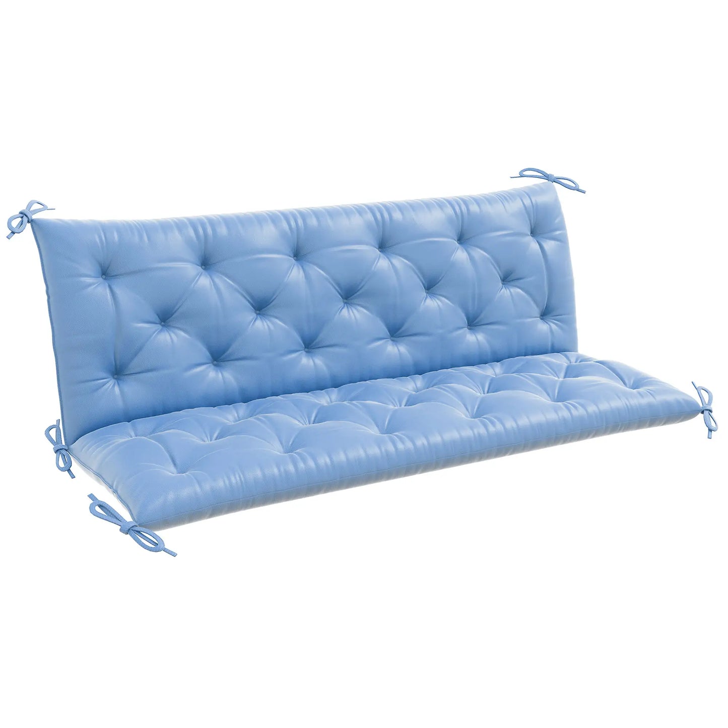 3-Seater Outdoor Bench Swing Cushions, Patio Garden, Light Blue Patio Chair Cushions at Gallery Canada